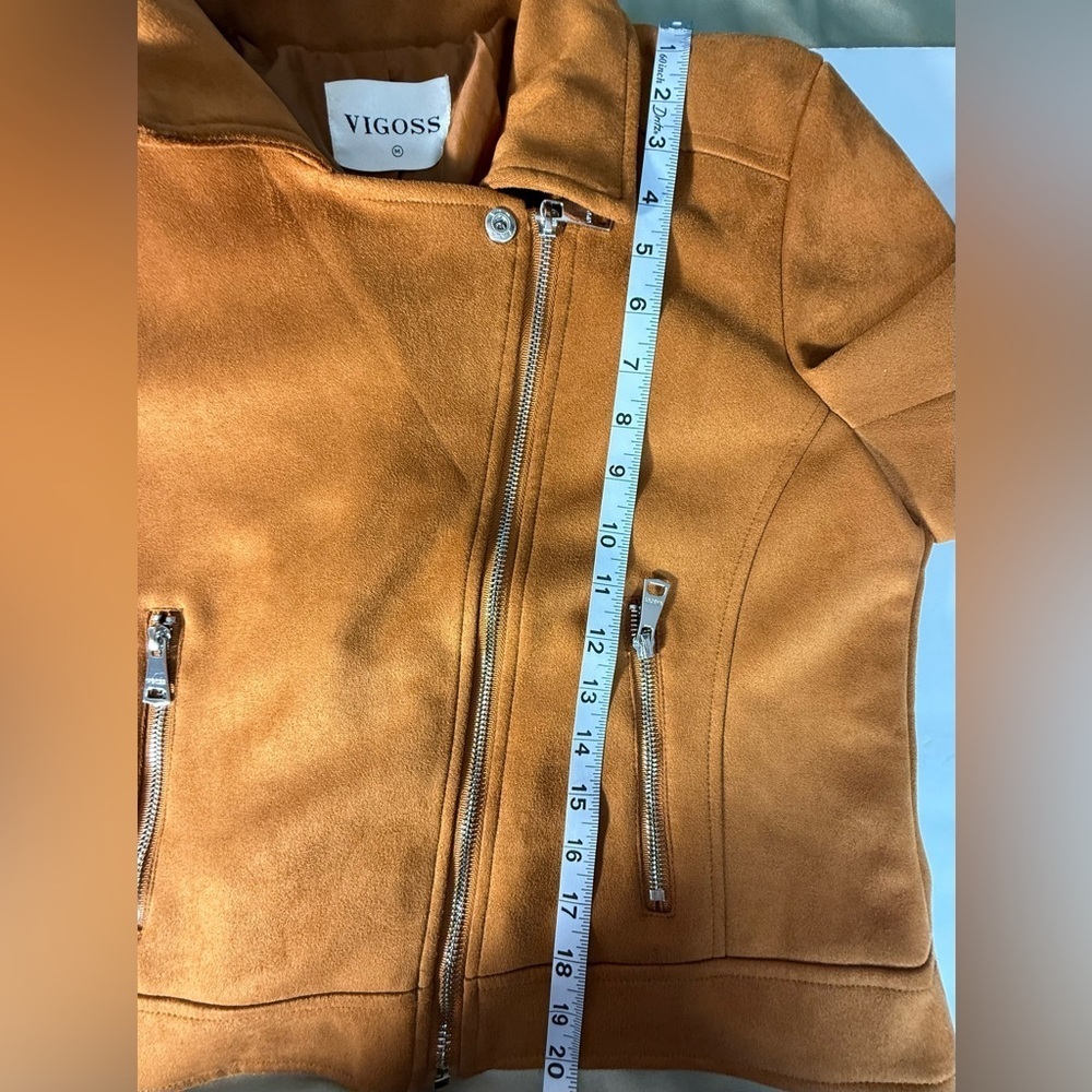 Vigoss Women's Brown Leather Jacket - Picture 9 of 11